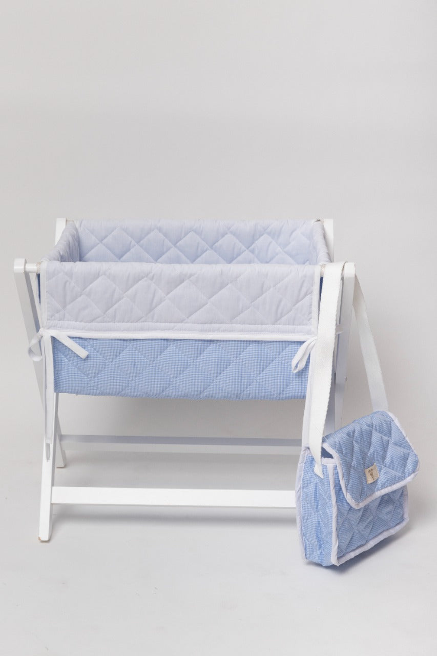 CUNA CUADRITOS AZUL Y BLANCO