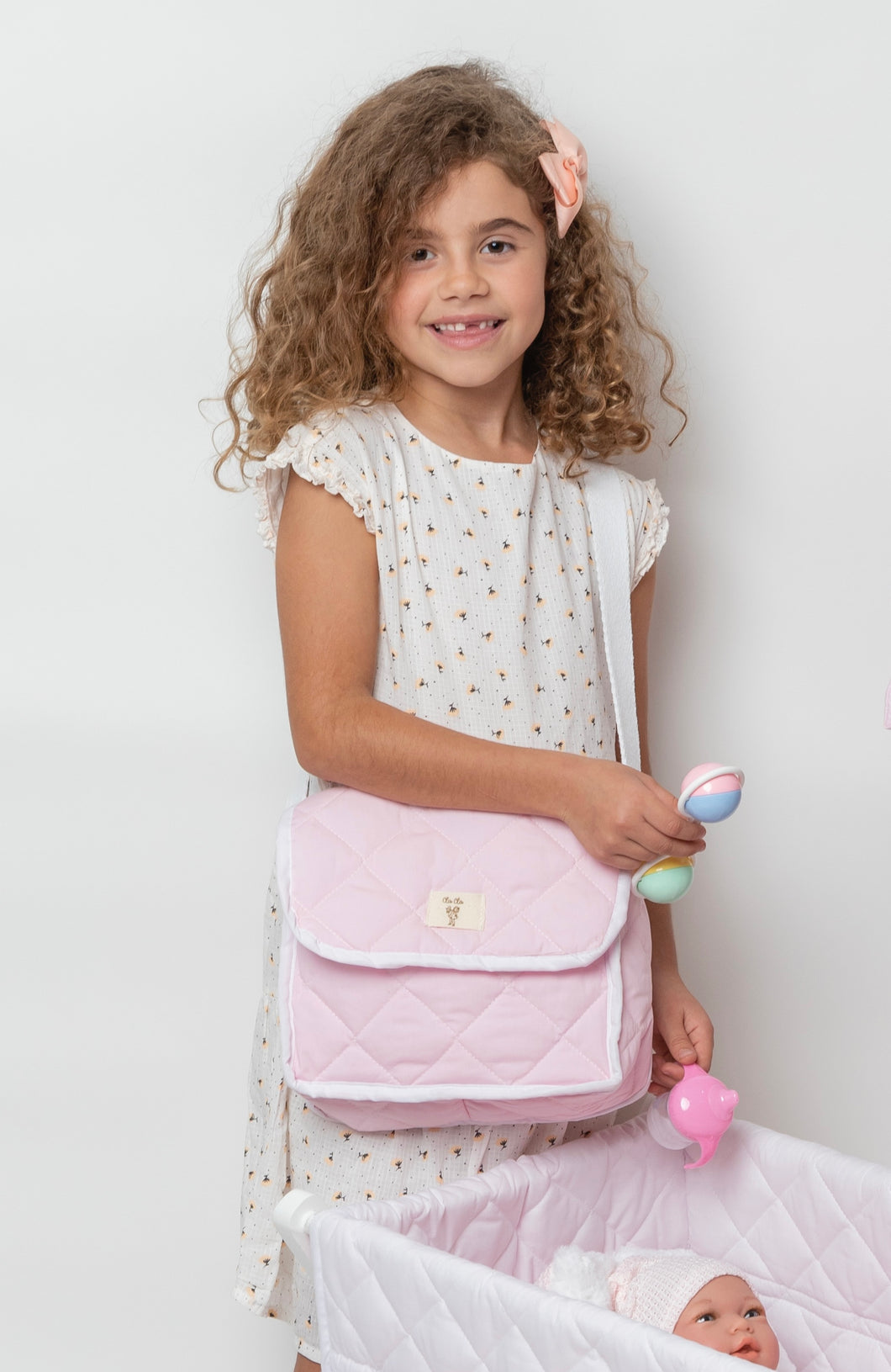 PAÑALERA ROSA CON ACCESORIOS